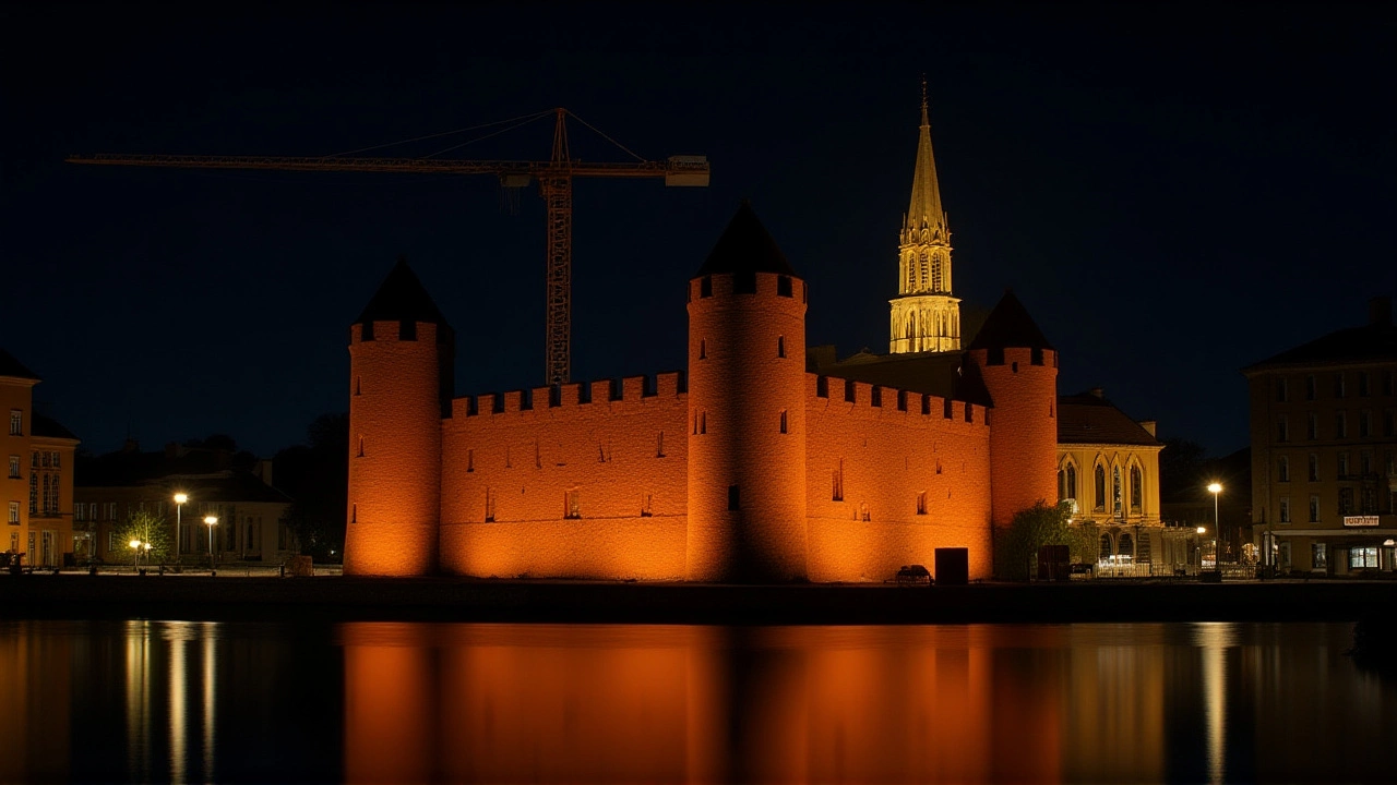 Enniskillen Castle Lit in Blue to Highlight Male Mental Health Crisis